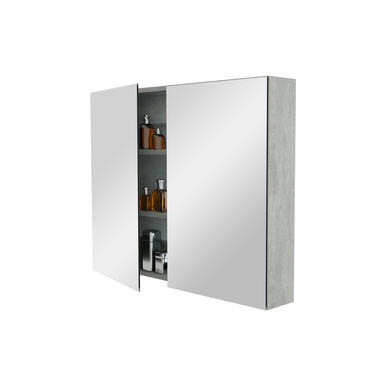 Storke Reflecta Spiegelschrank Bad: 95 x 75 cm, Beton dunkelgrau