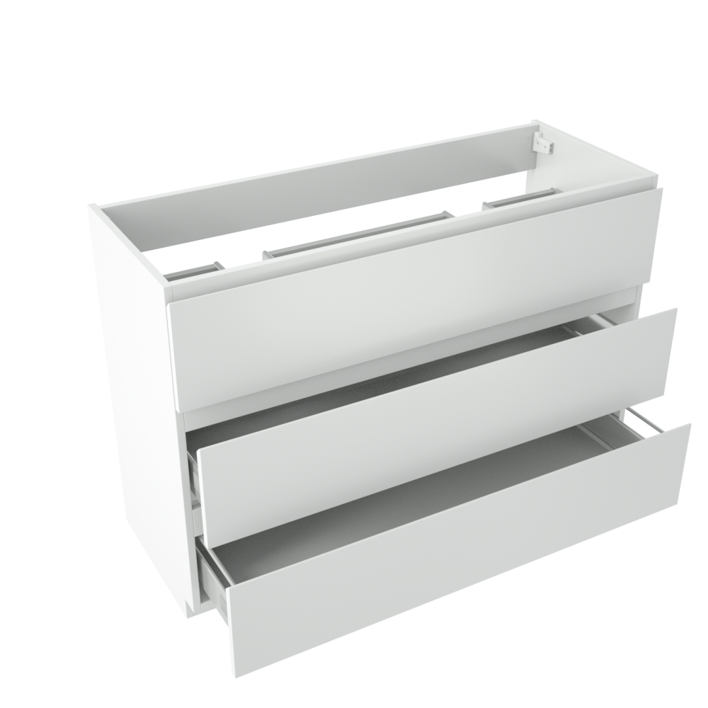 Storke Delta cabinet 3 dr 120x85x48cm mat white