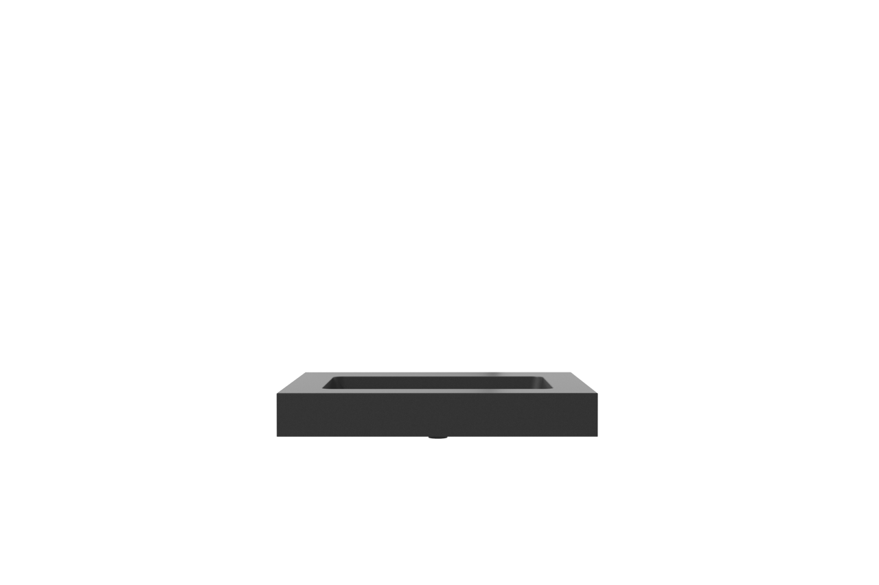 Storke Scuro High enkele wastafel mat kwarts 65 x 52 cm