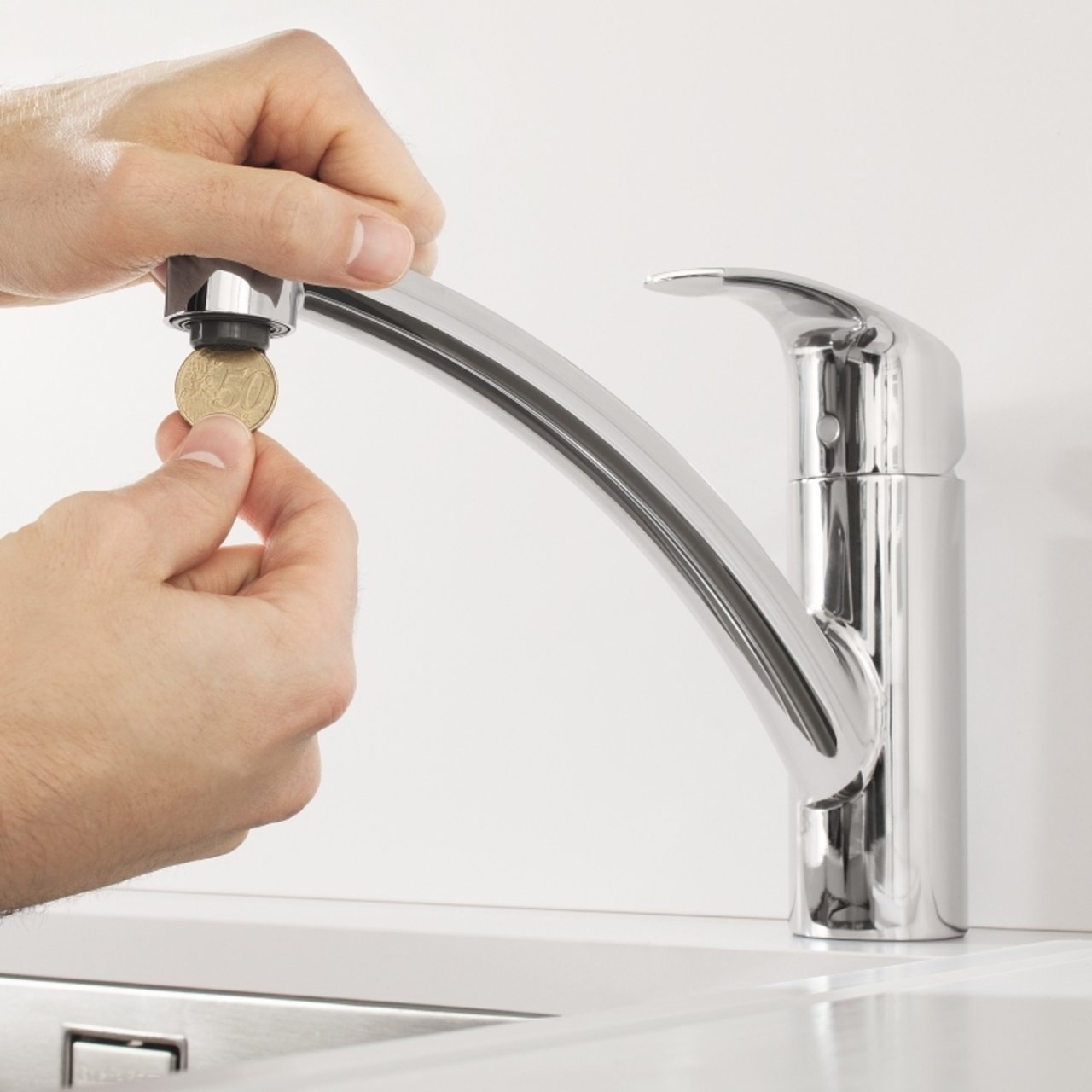 Grohe Eurosmart keukenkraan glanzend chroom