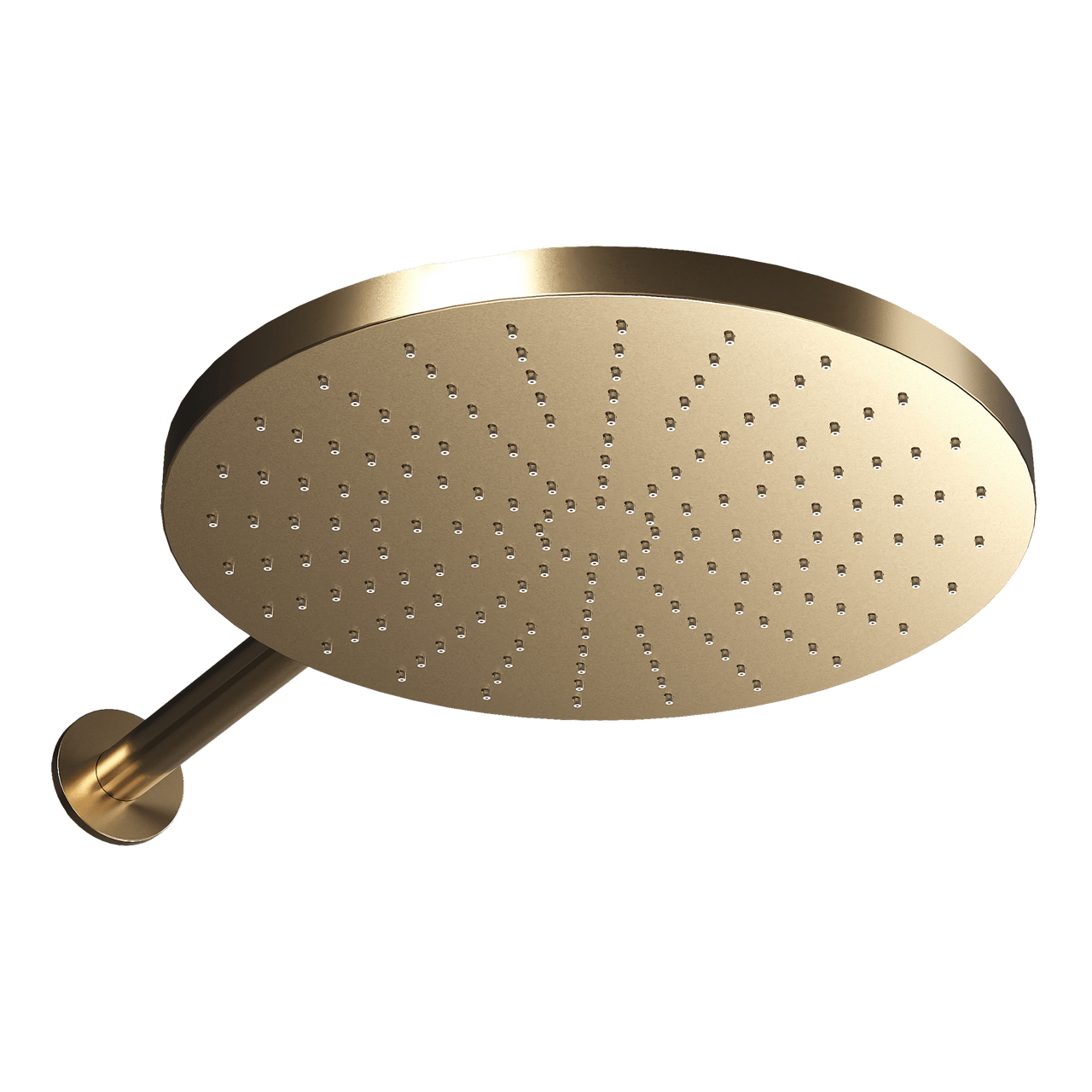 Blaufoss Nola 300 Duschkopf Rund, 30 cm, Wandmontage, Brushed Champagne Gold