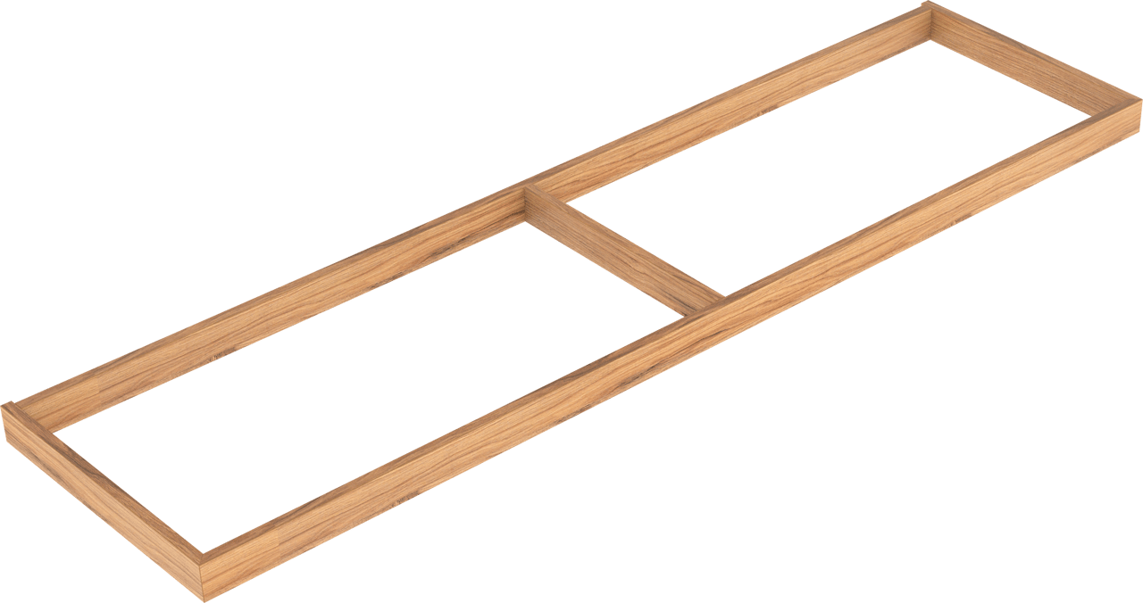 Balmani Lucida sokkel voor wastafelonderkast teakhout 180 x 55 cm