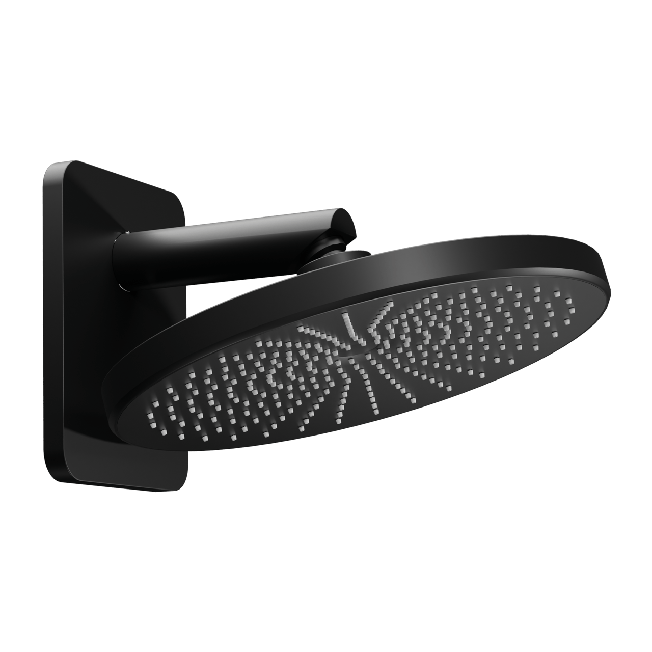 Blaufoss Onos 250  hoofddouche rond 25 cm met douchearm  mat zwart