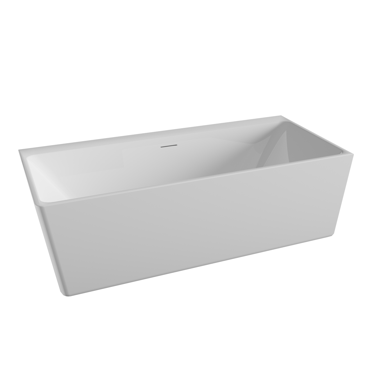 Luca Varess Coda baignoire d'angle droite duo 180 x 80 cm acrylique blanc brillant