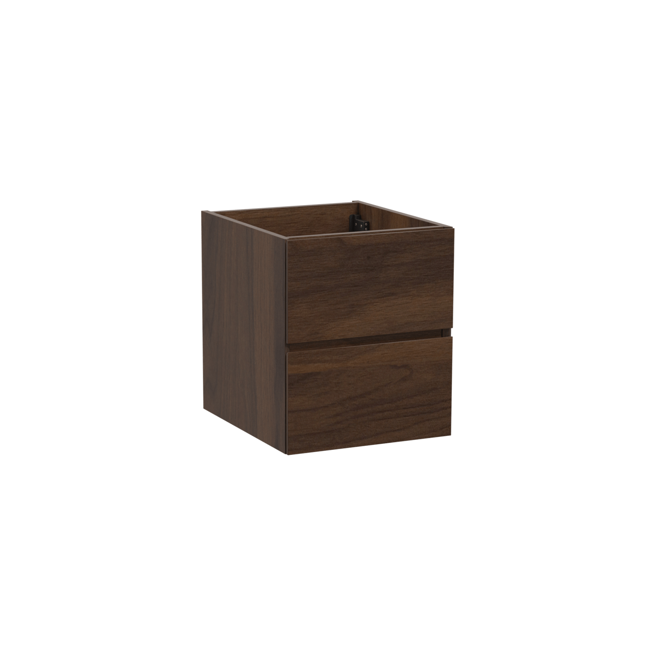 Storke Edge zwevende wastafelonderkast 45 x 52 cm notenhout 2 lades