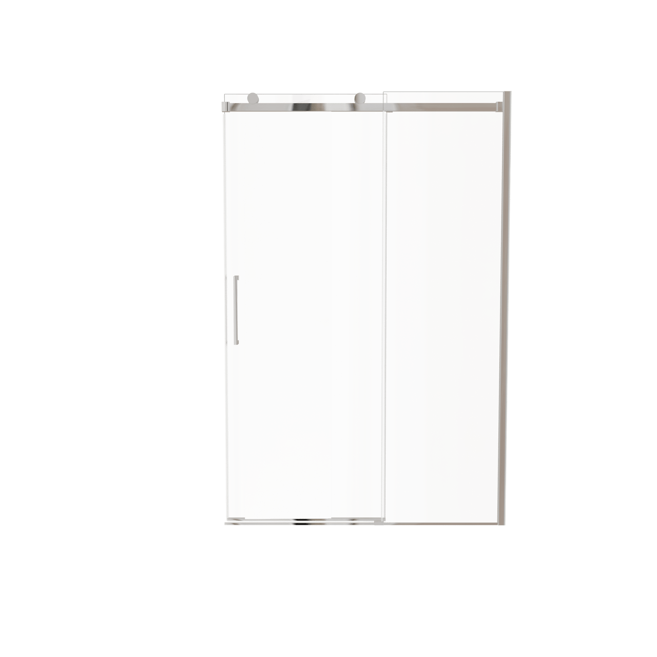 Luca Varess Boltano porte coulissante 130 cm x 200 cm verre transparent chrome profil