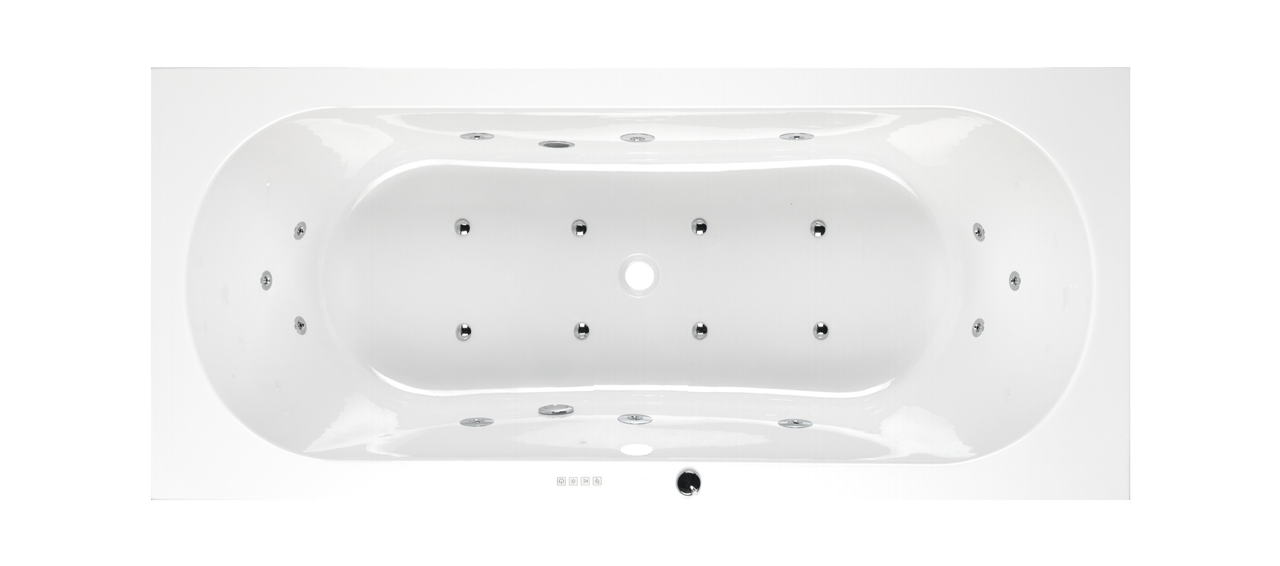 Luca Varess Rosala whirlpool 180 x 80 cm acryl Hoogglans Wit