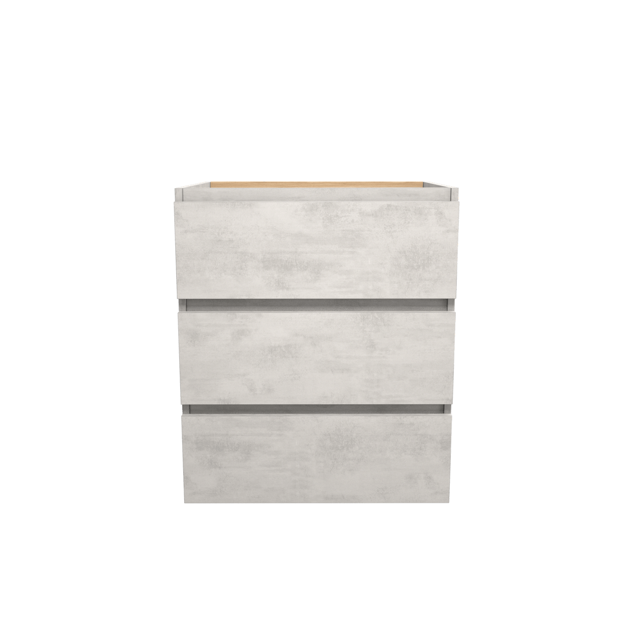 Balmani Lucida staande wastafelonderkast 67,5 x 55 cm beton zilvergrijs 3 lades