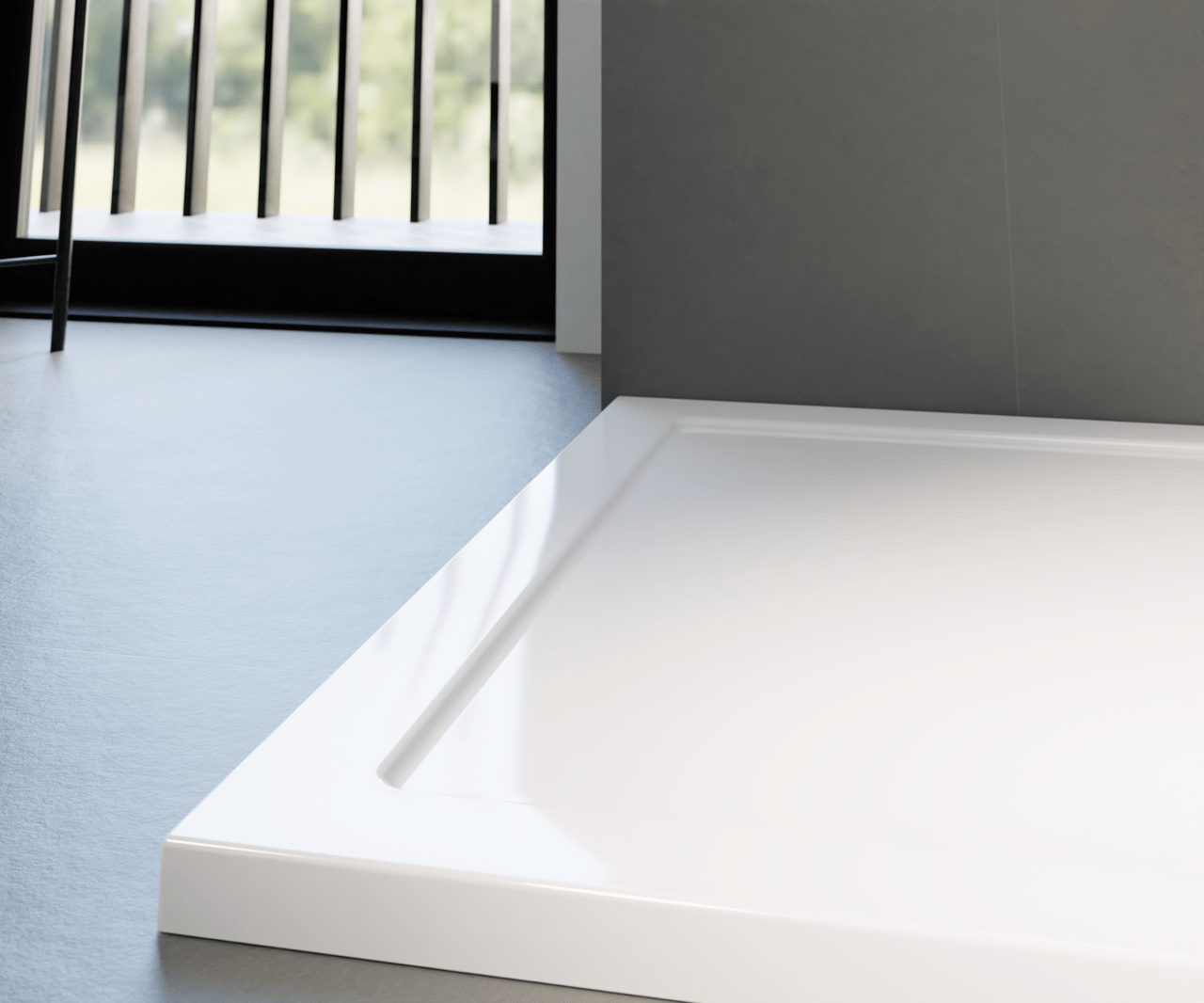 Luca Varess Soft Duschwanne: 130 x 90 cm, Acryl, Weiß glänzend