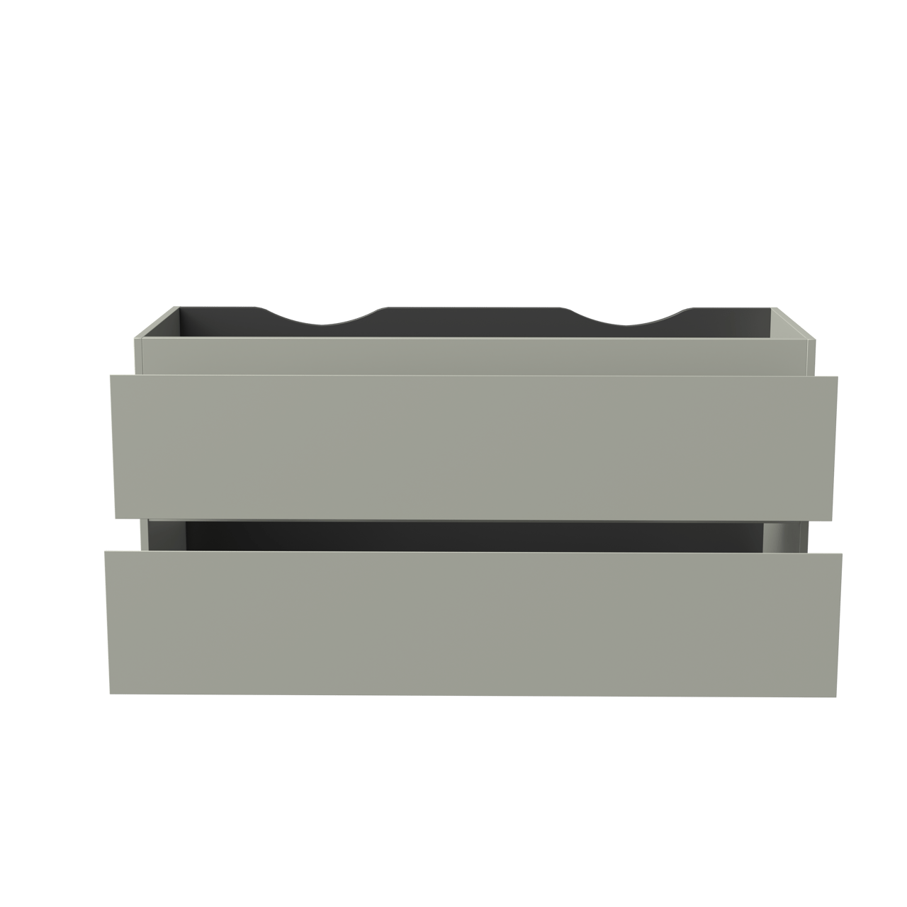 Linie Lado meuble sous-vasque suspendu 120 x 46 cm greige 2 tiroirs