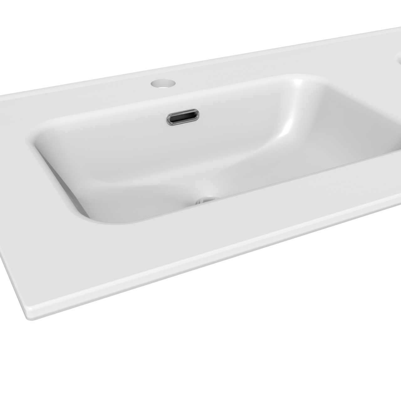 Linie Baro plan double porcelaine blanc mat 120 x 46 cm