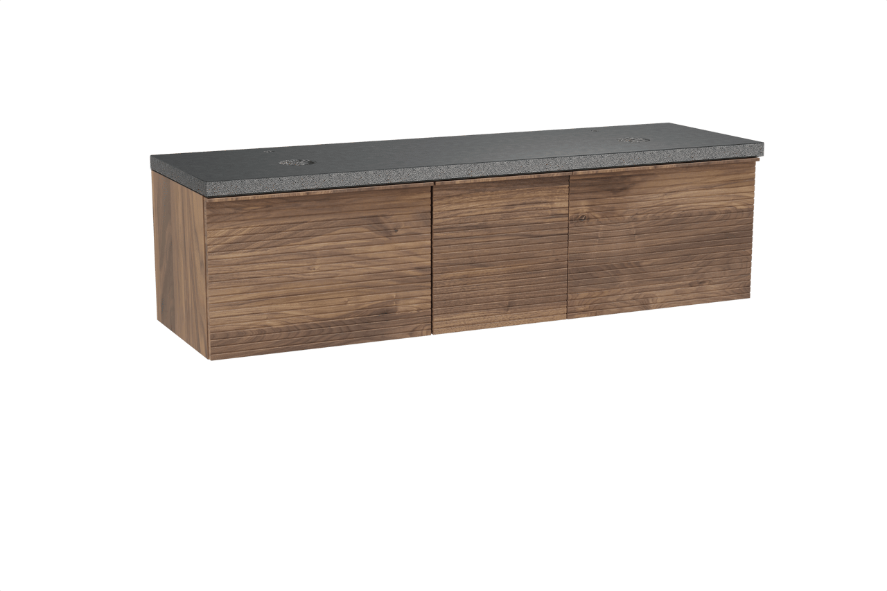 Balmani Forma badkamermeubel met Rock wastafelblad voor waskom(men)