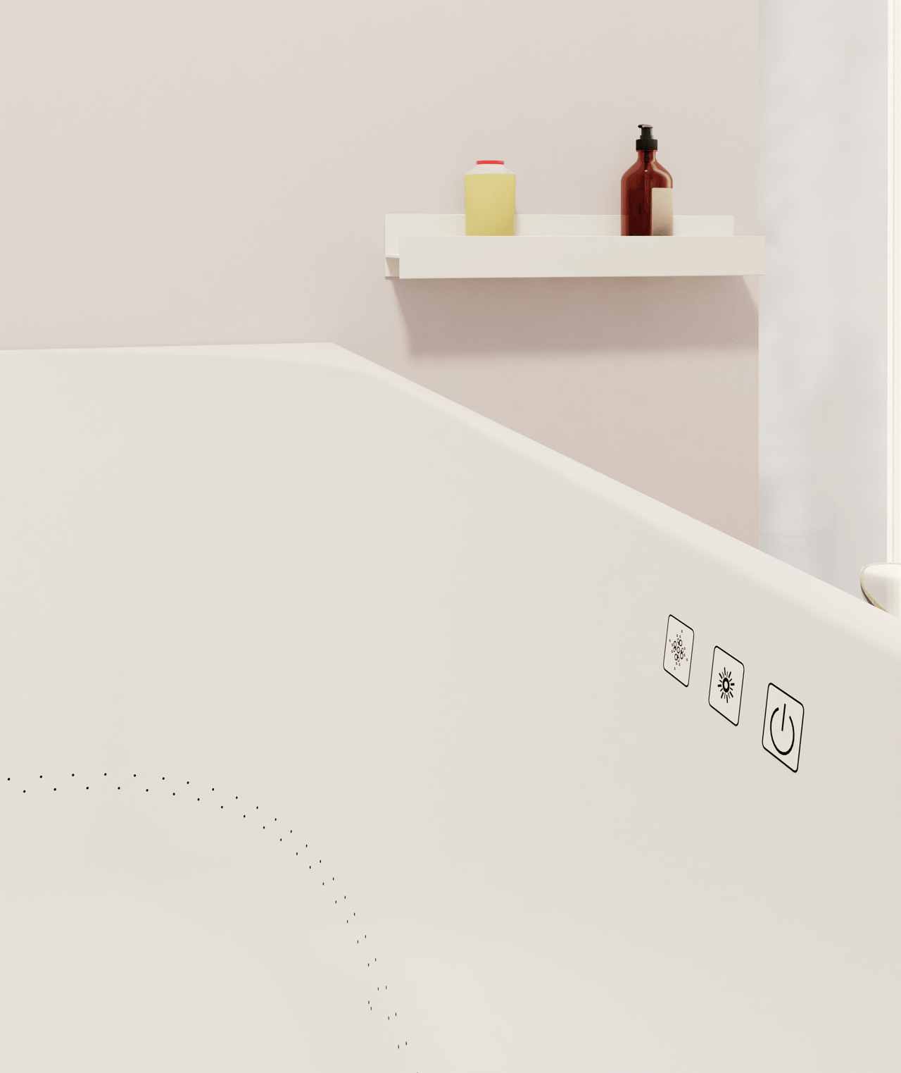 Luca Varess Laguna hoekbad rechts airmassage met LED 170 x 85 cm acryl mat wit