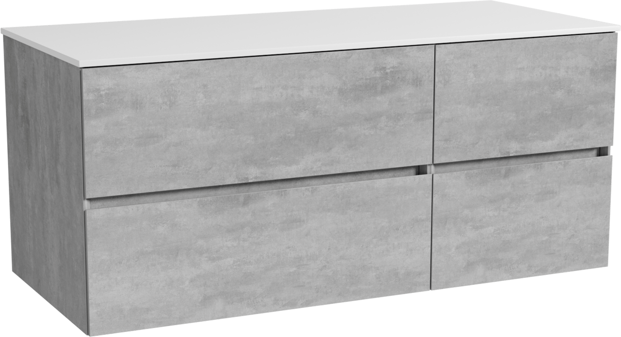 Storke Edge badkamermeubel met Tavola wastafelblad voor waskom(men)