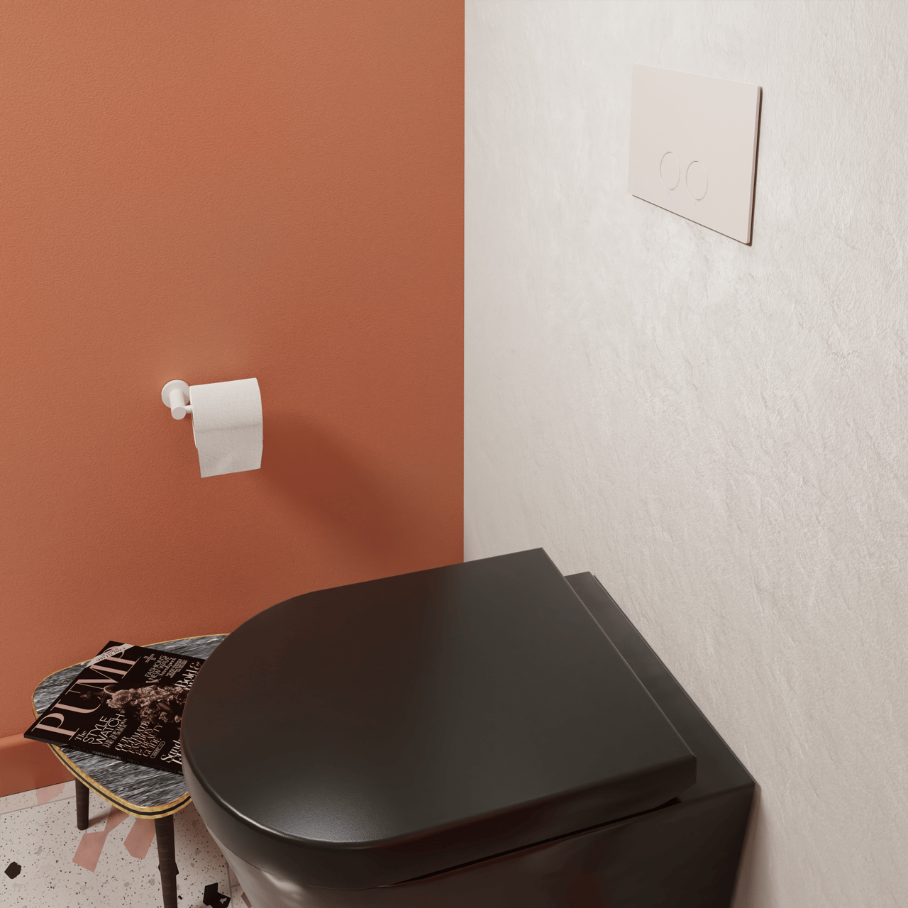 Perleas Betätigungsplatte: Weiß matt, für Ideal Standard ProSys Einbauspülkasten