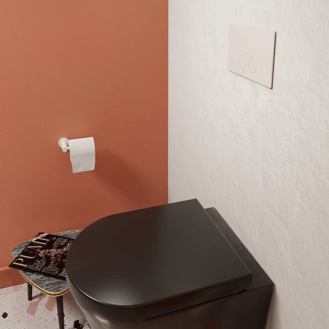 Perleas Betätigungsplatte: Weiß matt, für Ideal Standard ProSys Einbauspülkasten