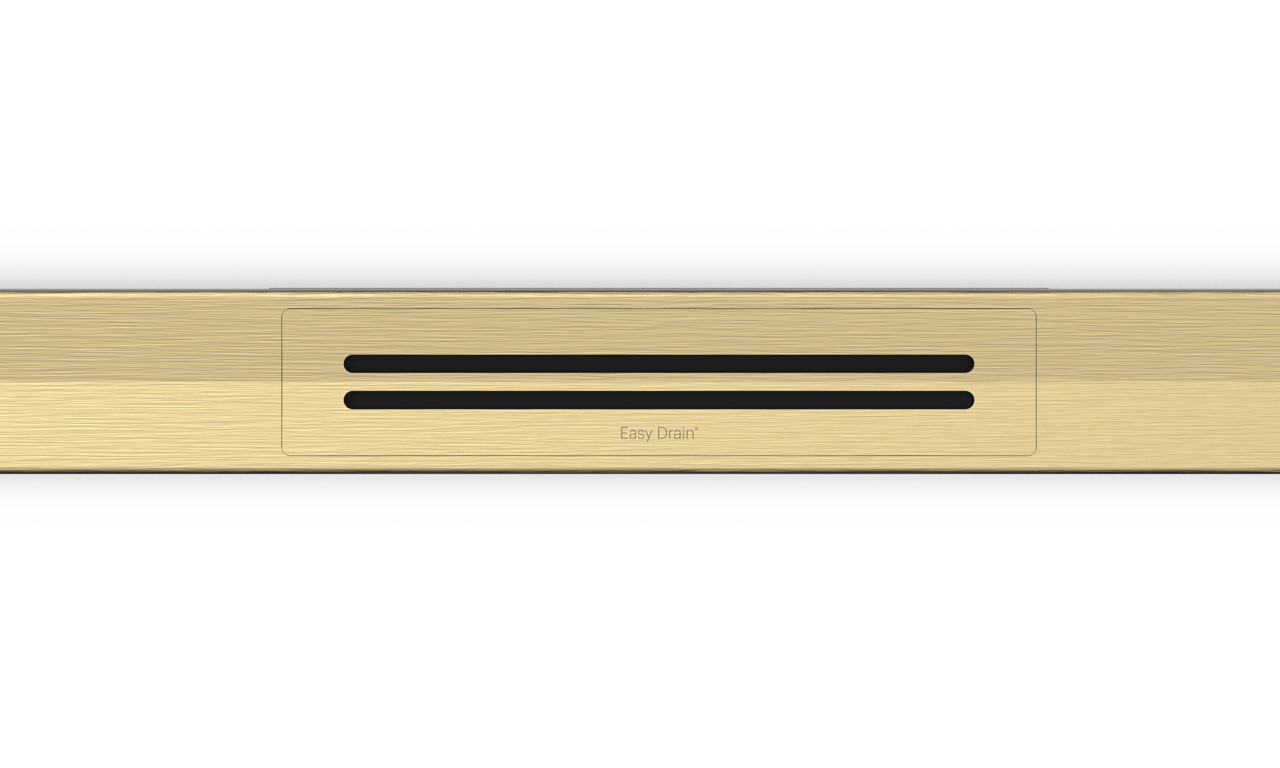 Easy Drain R-Line Clean Color douchegoot 80cm Brushed Brass