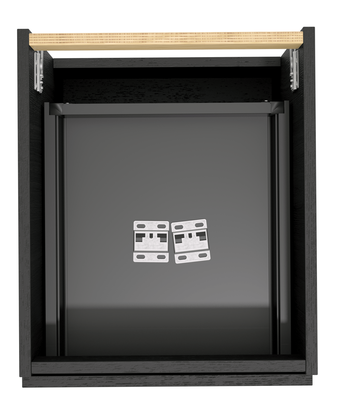 Balmani Lucida zwevende wastafelonderkast 45 x 55 cm zwarte eik 2 lades