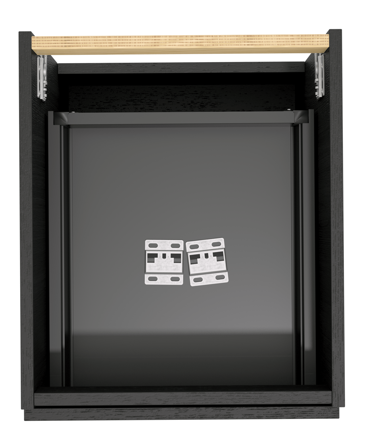 Balmani Lucida hängender Waschbeckenunterschrank: 45 x 55 cm, Eiche Schwarz, 2 Schubladen