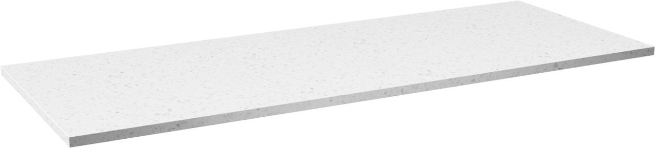 Linie Lado tablette simple ou double mélaminé terrazzo blanc 120 x 46 cm
