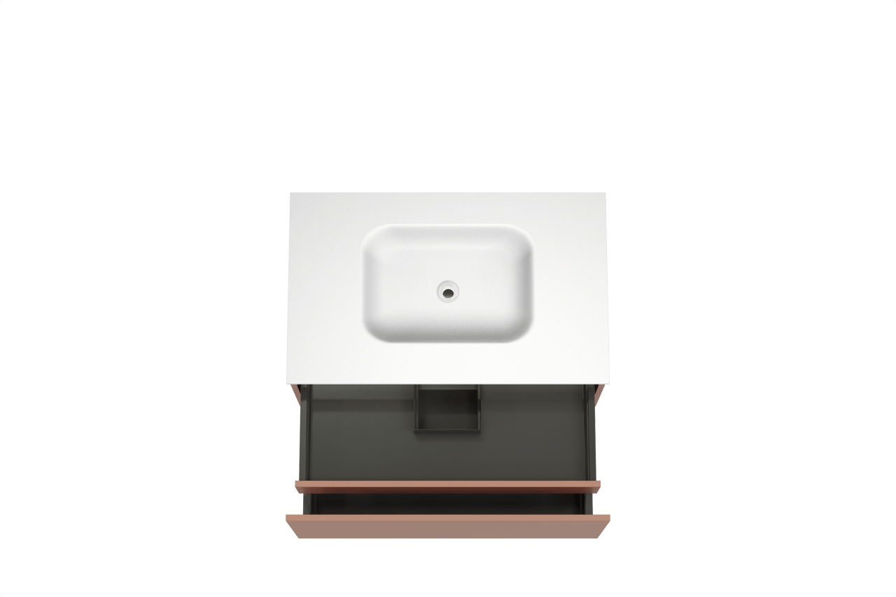 Balmani Sfera by Lucida zwevend badmeubel 90 x 55 cm cotto met Tablo Arcato enkele wastafel in solid surface mat wit