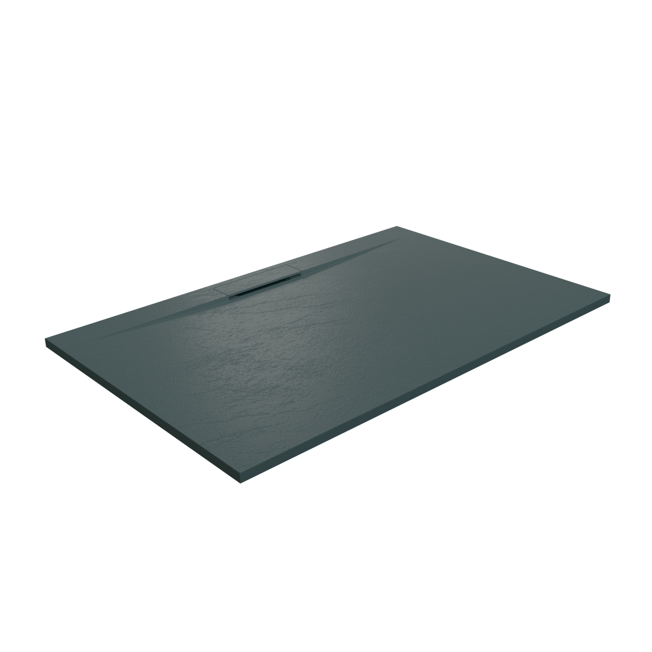 Balmani Juno receveur de douche 140 x 90 cm marbre composite gris graphite structure en ardoise