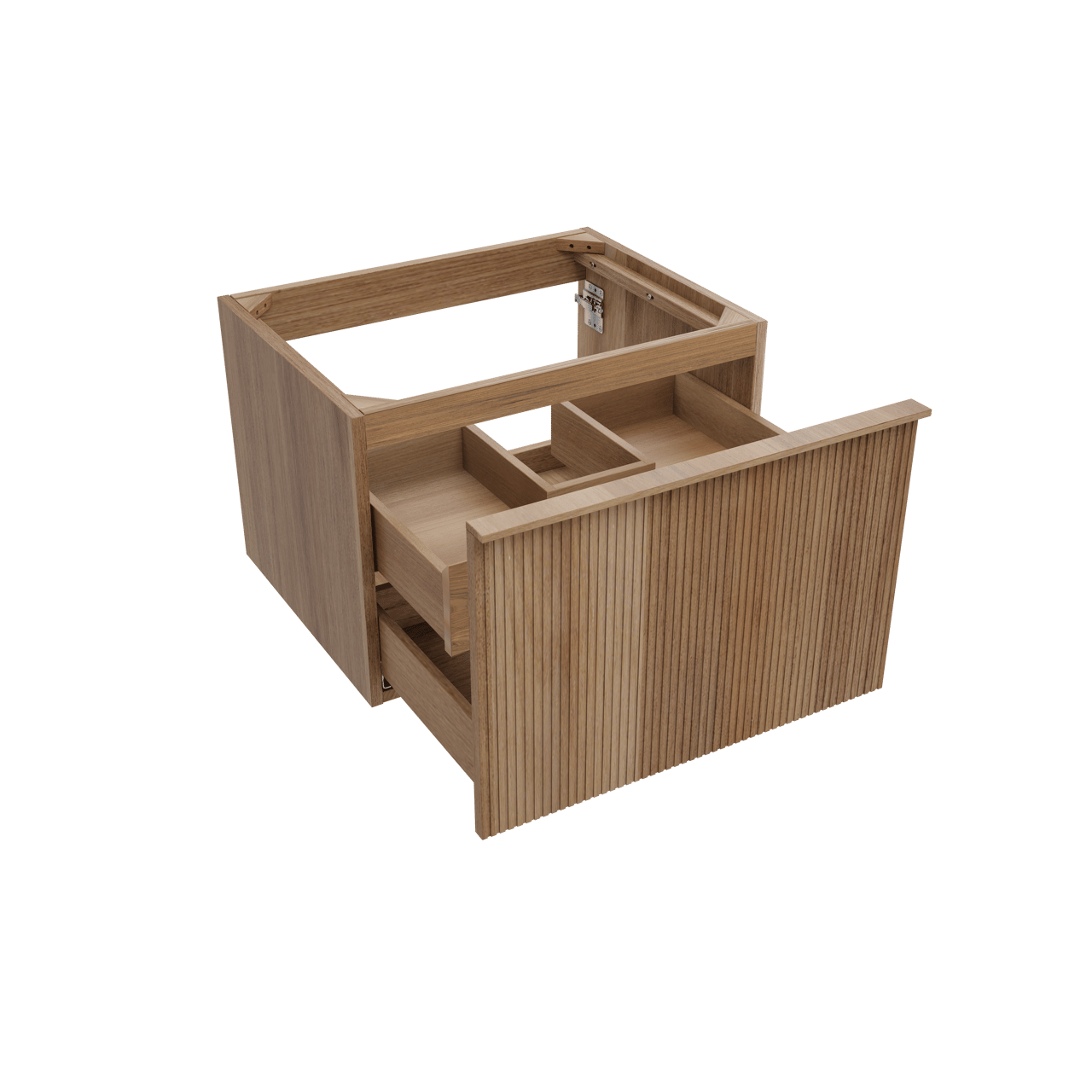 Balmani Forma meuble sous-lavabo suspendu 67,5 x 55 cm teck 2 tiroirs