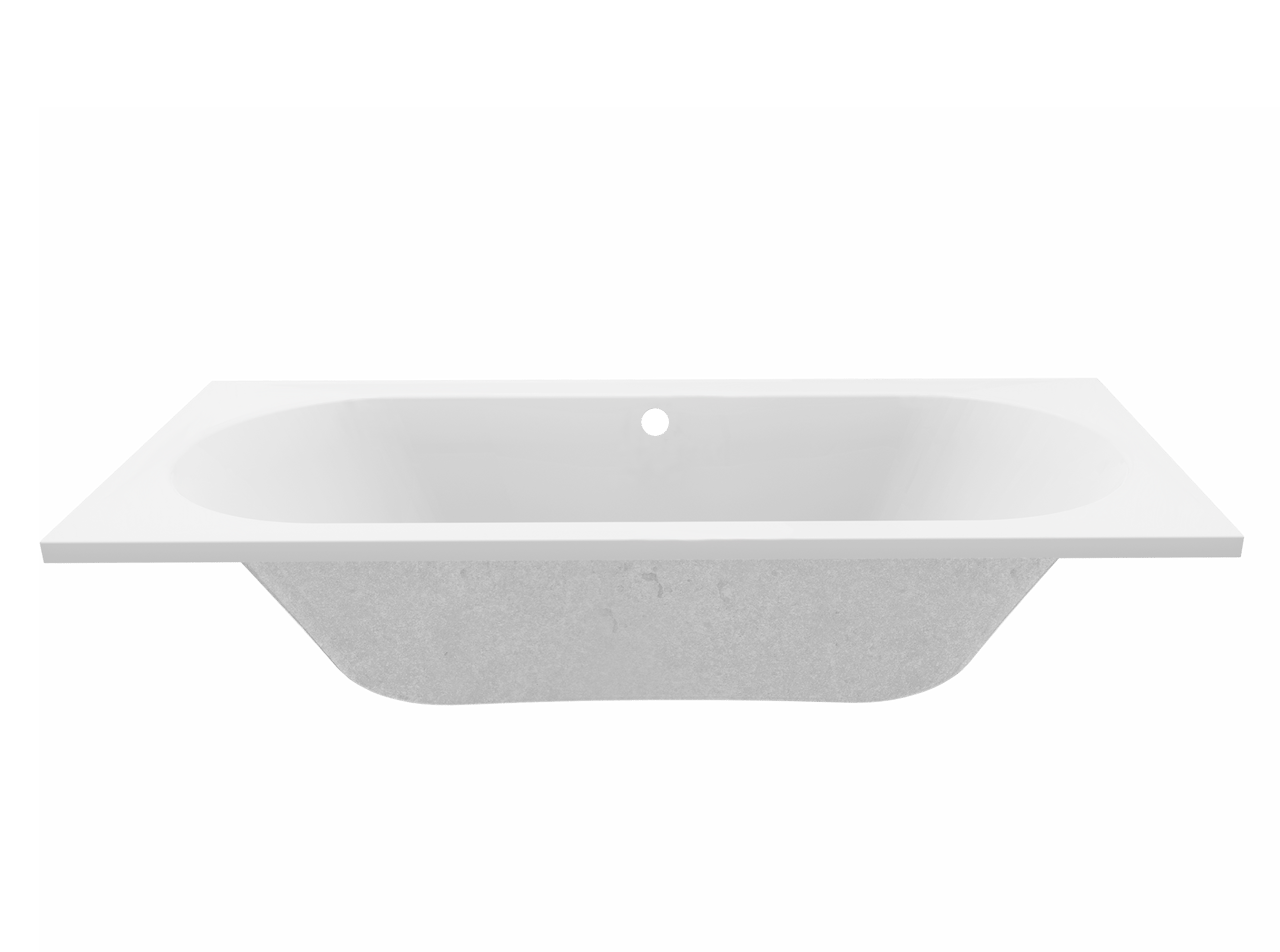 Luca Varess Rosala baignoire encastrable duo 190 x 90 cm acrylique blanc mat