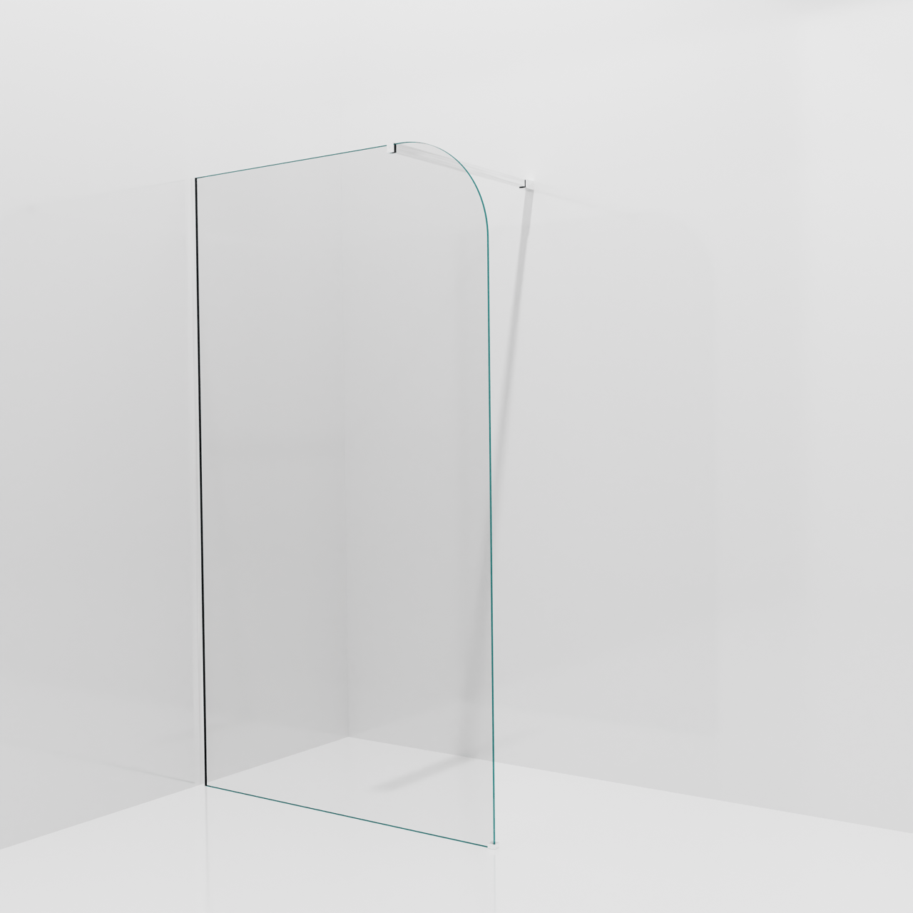 Balmani Modular Walk-In Dusche: 120 x 200 cm, Klarglas abgerundet, inklusive Coating, Profil Chrom glänzend