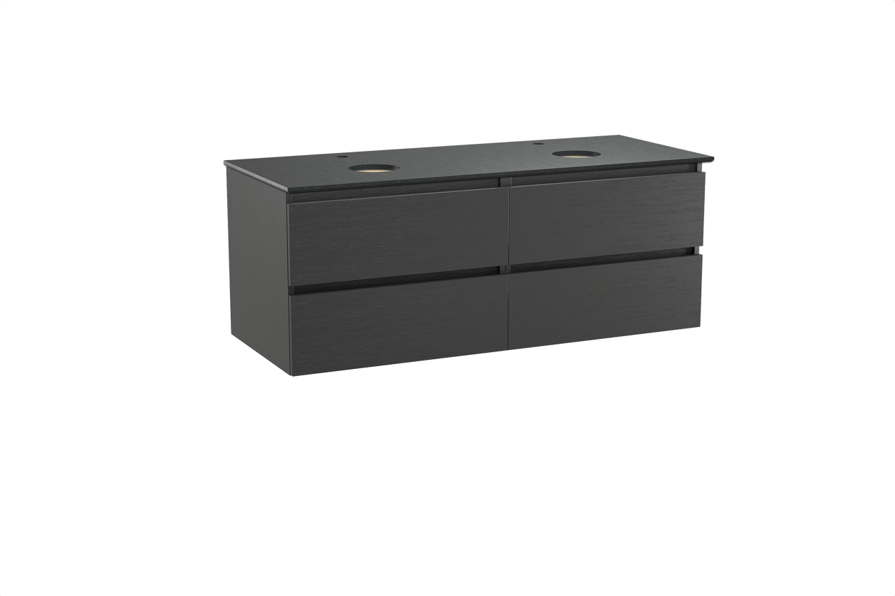 Balmani Lucida Badmöbel Set mit Facetta Waschtischplatte für Aufsatzwaschbecken