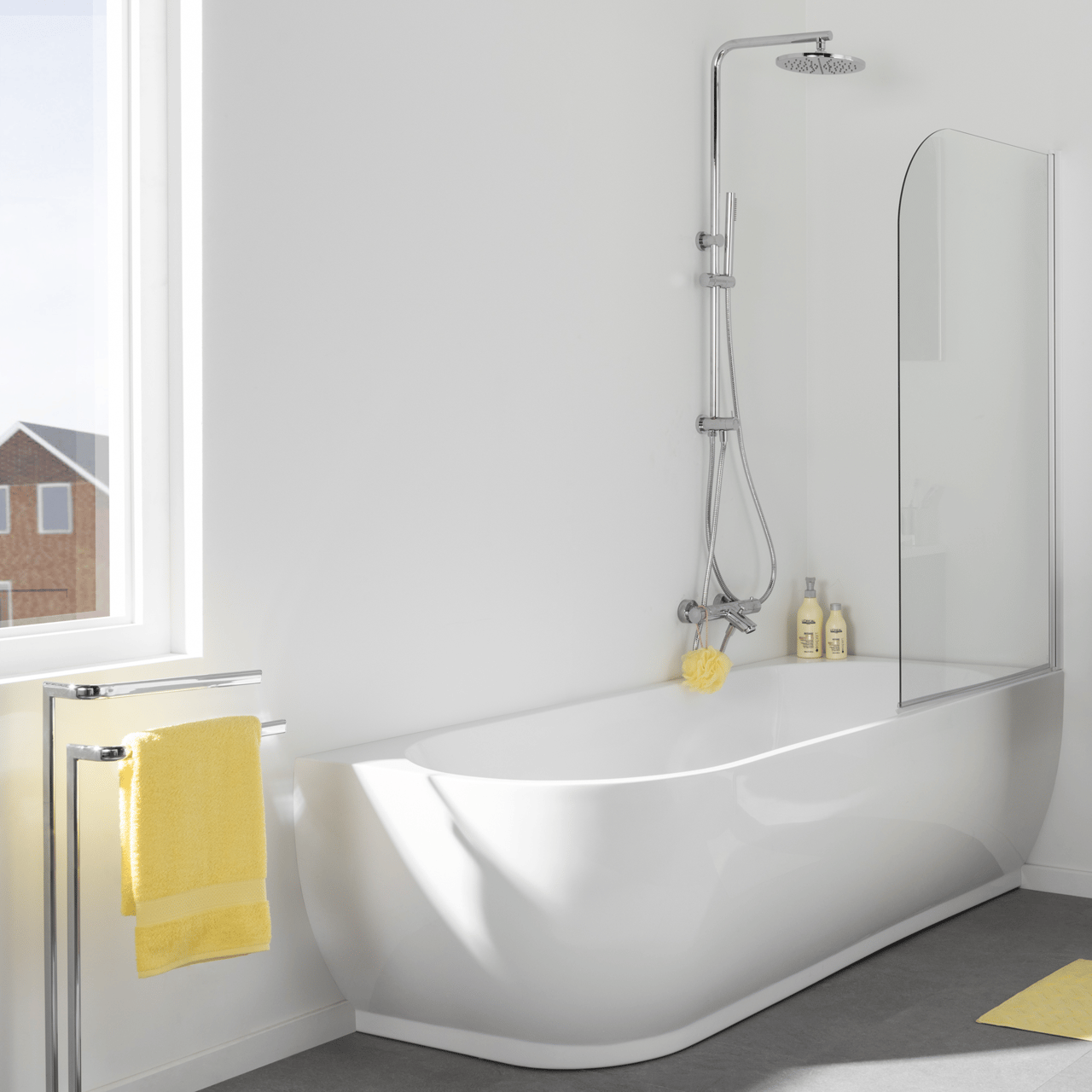 Linie Drum robinet baignoire thermostatique chrome brillant