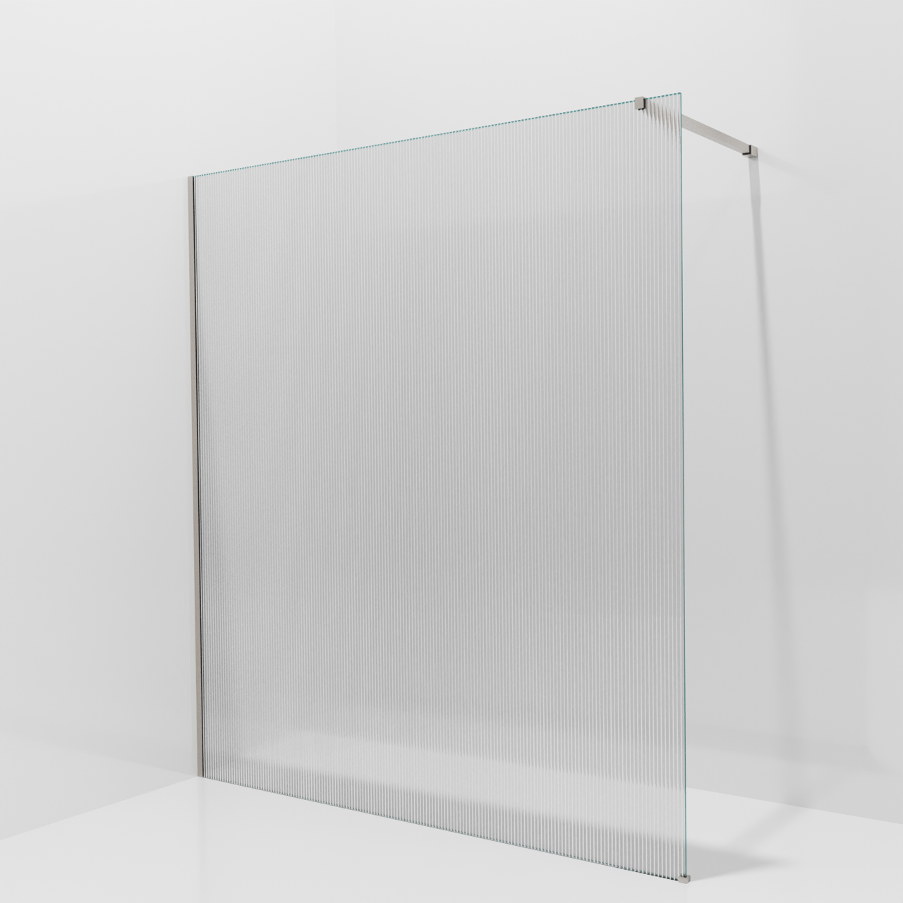 Balmani Modular douche à l'italienne: 180 x 200 cm, Ribs, avec coating, Profil Brushed CoolMetal