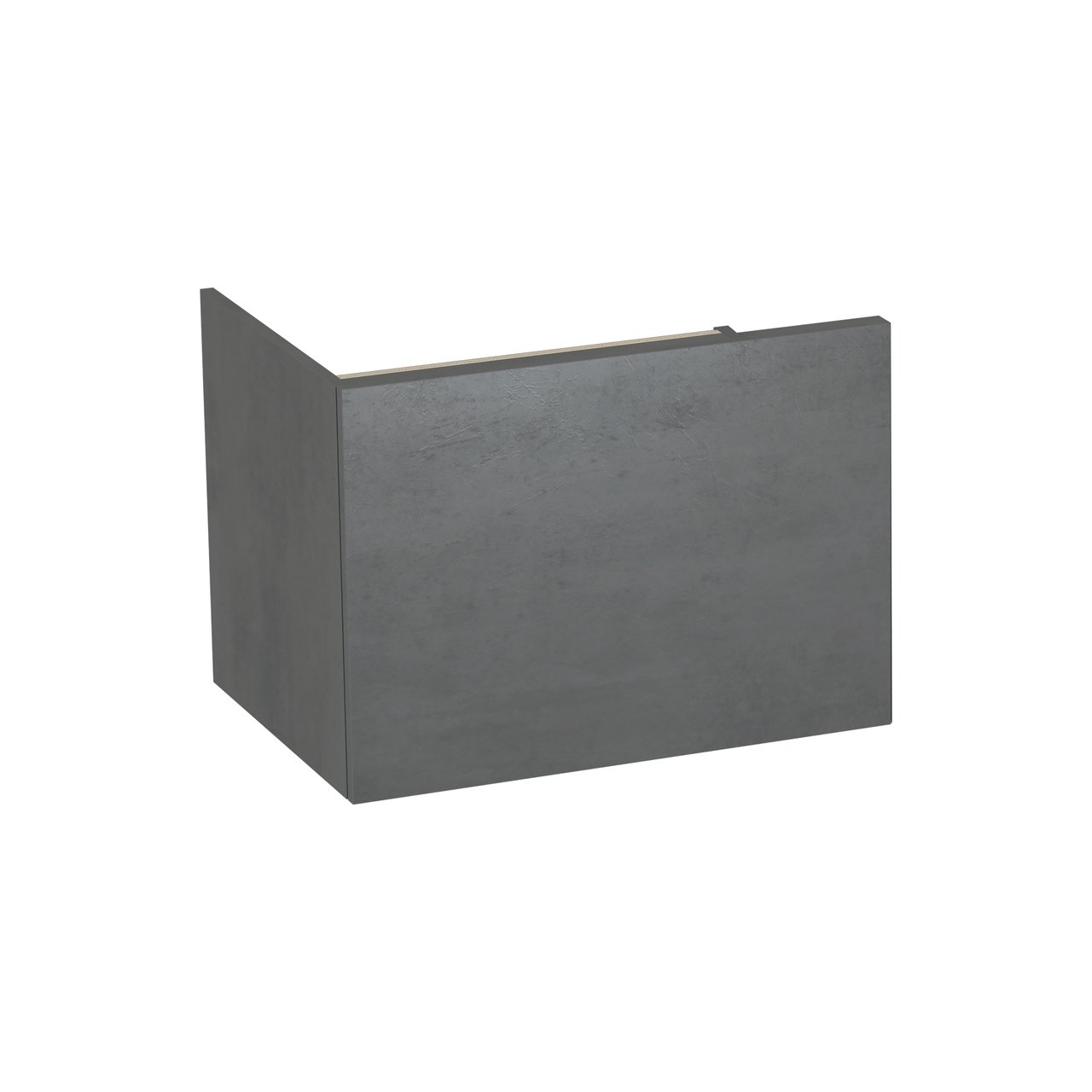Balmani Cubo meuble sous-lavabo suspendu 144 x 53 cm béton gris foncé 4 tiroirs - partie gauche