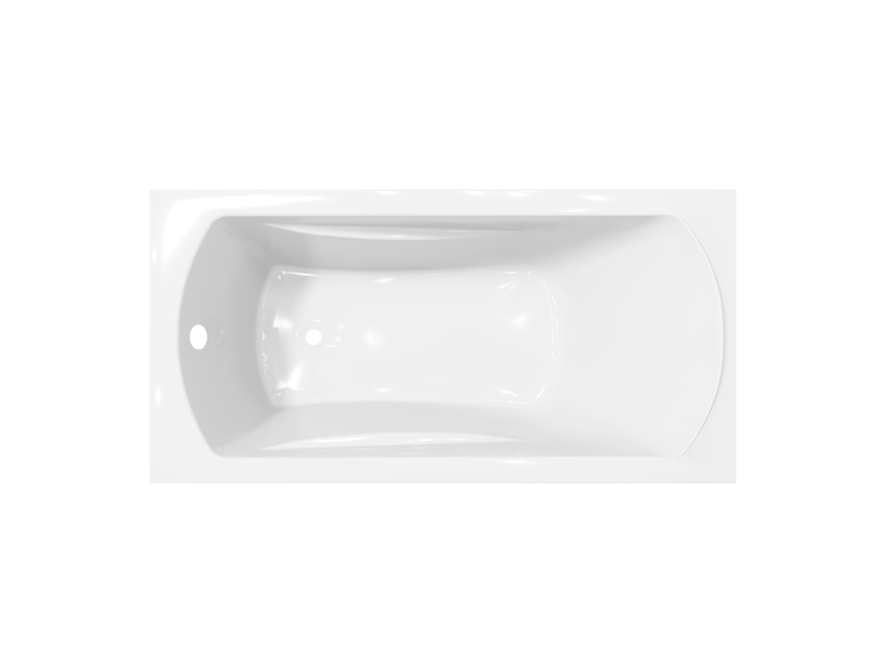 Linie Tessa Mini 1-Personen-Einbaubadewanne: 140 x 70 cm, Acryl, Weiß Glänzend