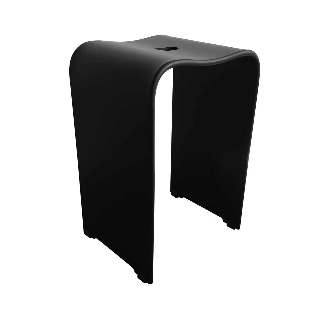 Luca Varess Coco douchestoel mat zwart