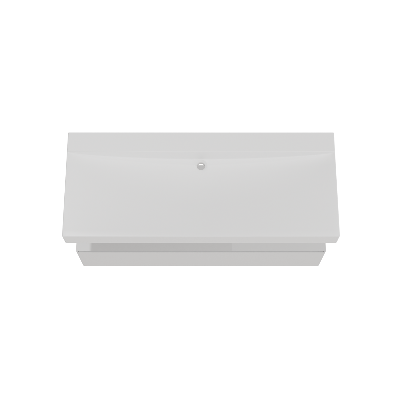 Balmani Mitra Elements meuble salle de bains suspendu 135 x 55 cm blanc mat avec Wave lavabo simple pour 2 trous de robinet en solid surface blanc mat