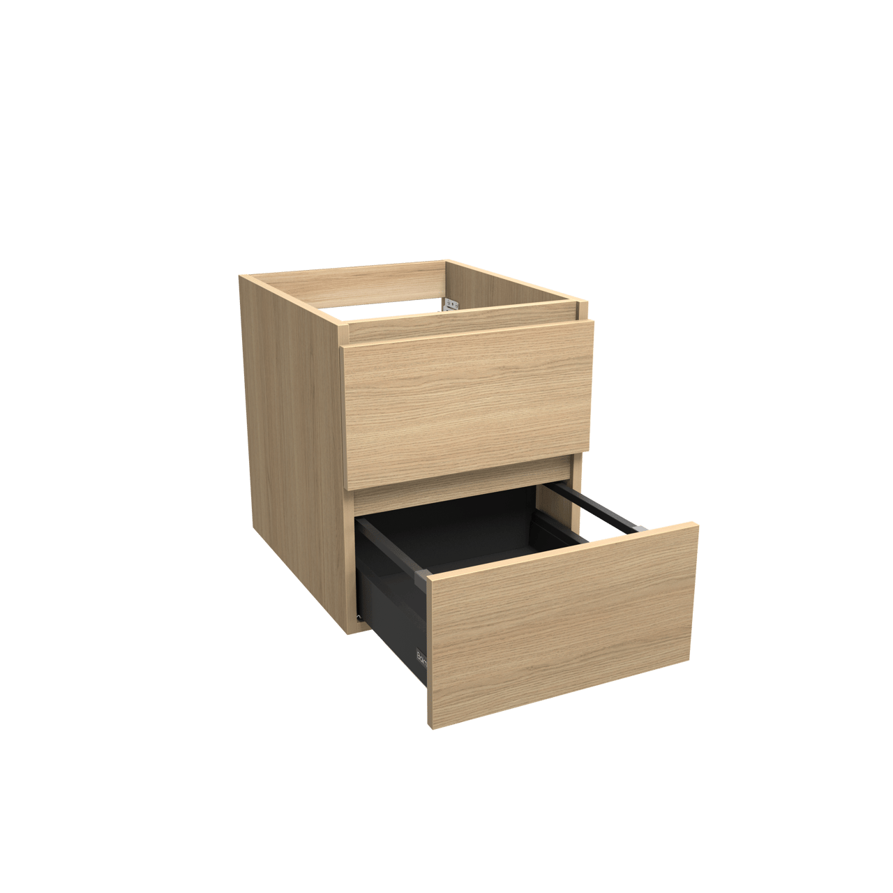 Balmani Lucida zwevende wastafelonderkast 45 x 55 cm natuur eik 2 lades