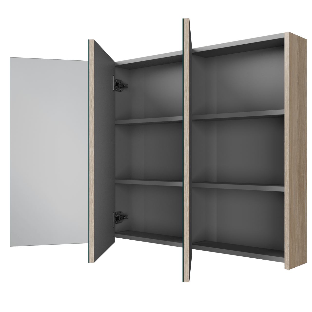 Linie Montro armoire de toilette 120 x 75 cm chêne clair