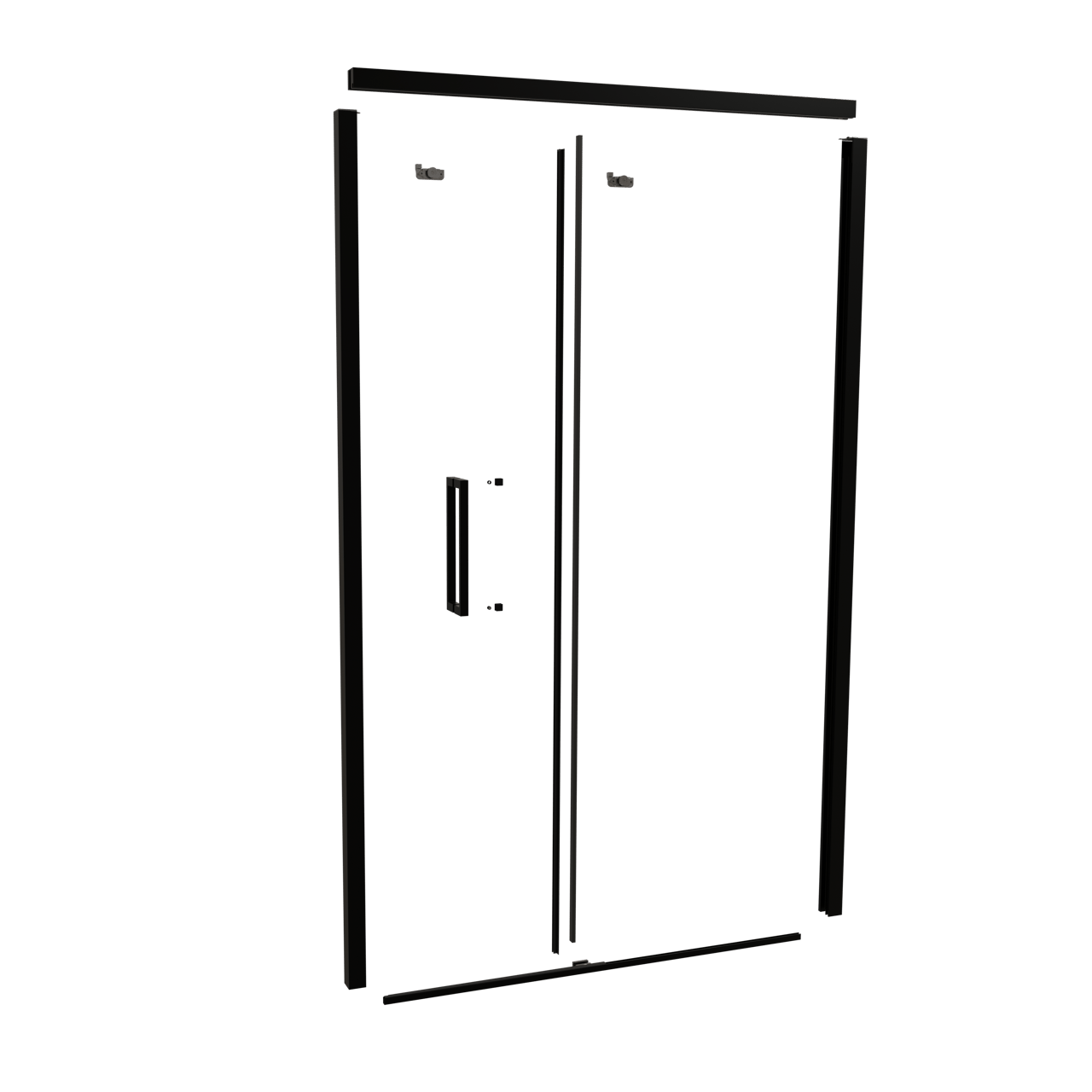 Balmani Senses Design 120 cm ensemble de profils pour porte coulissante niche noir mat