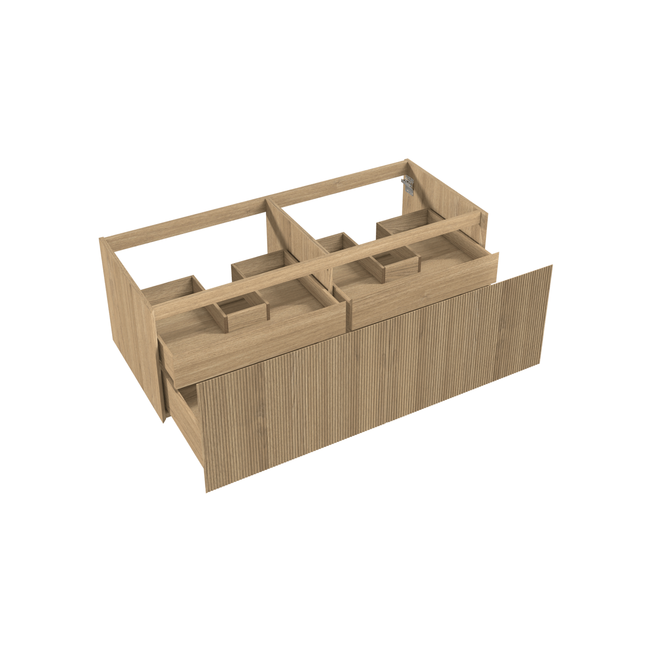 Balmani Fila zwevende wastafelonderkast 135 x 55 cm fineer naturel eiken 4 lades