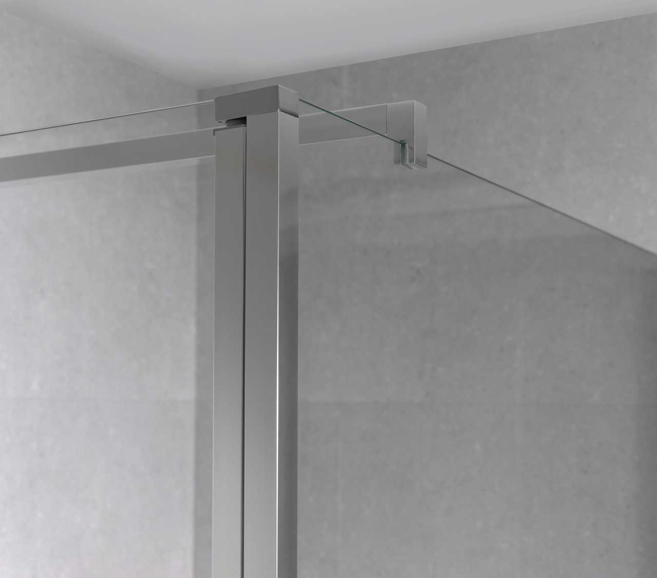 Balmani Move douche à l'italienne avec panneau latéral pivotant 140 x 200 cm verre transparent profil chrome brillant