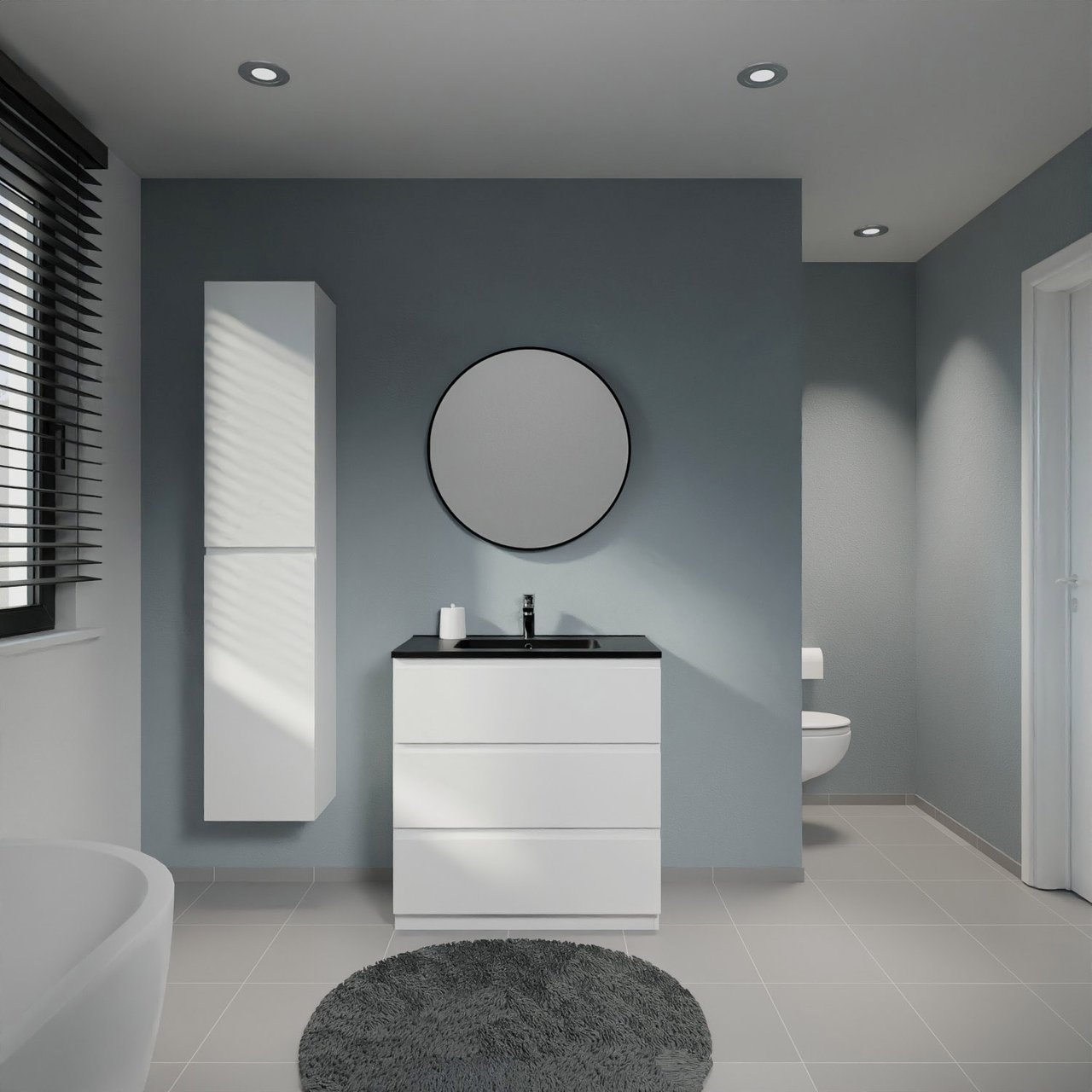 Linie Lado meuble salle de bains avec lavabo Vano