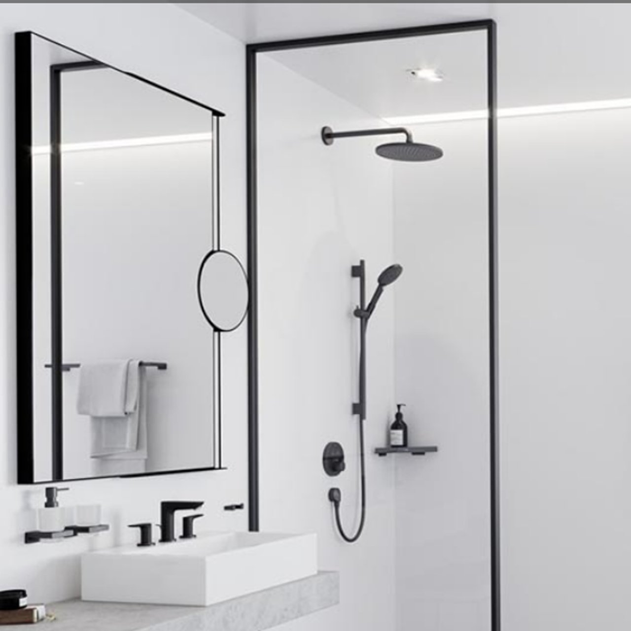 Hansgrohe Showerselect S thermostat de douche encastré 2 évacuations noir mat