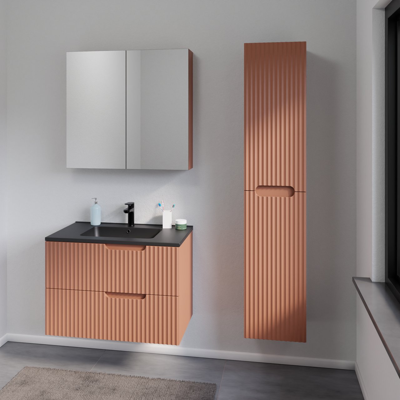 Linie Montro armoire de toilette 60 x 75 cm cotto