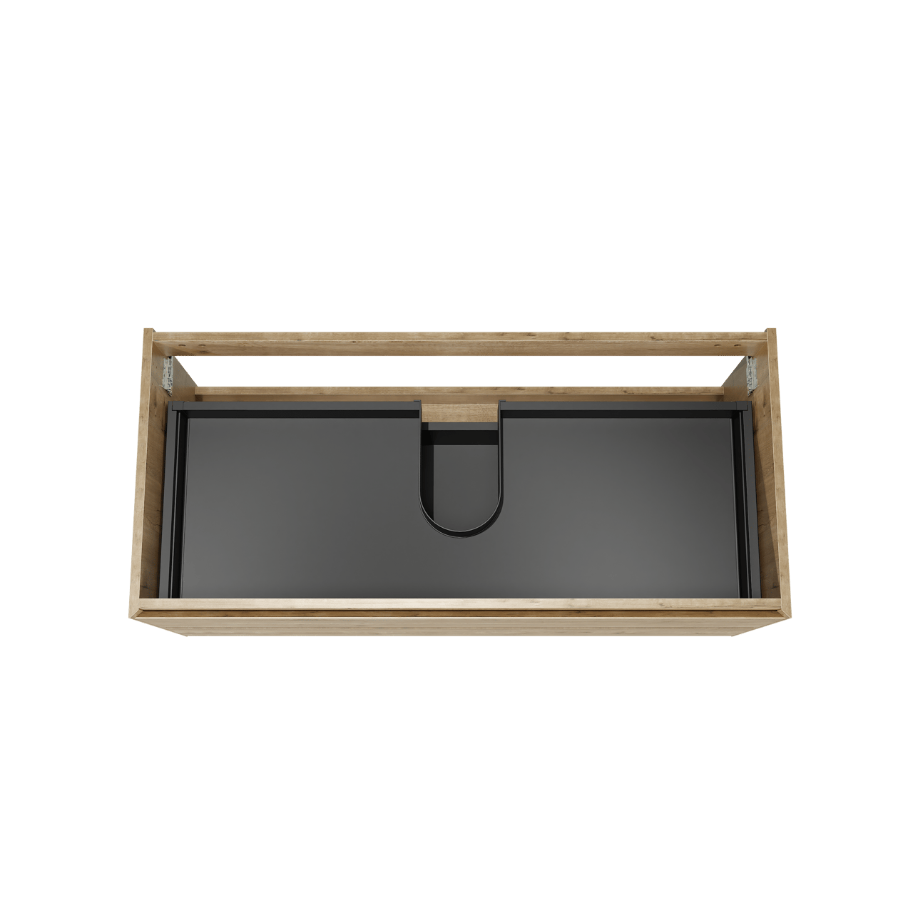 Balmani Mitra hängender Waschbeckenunterschrank 120 x 55 cm Eiche Rauh 2 Schubladen