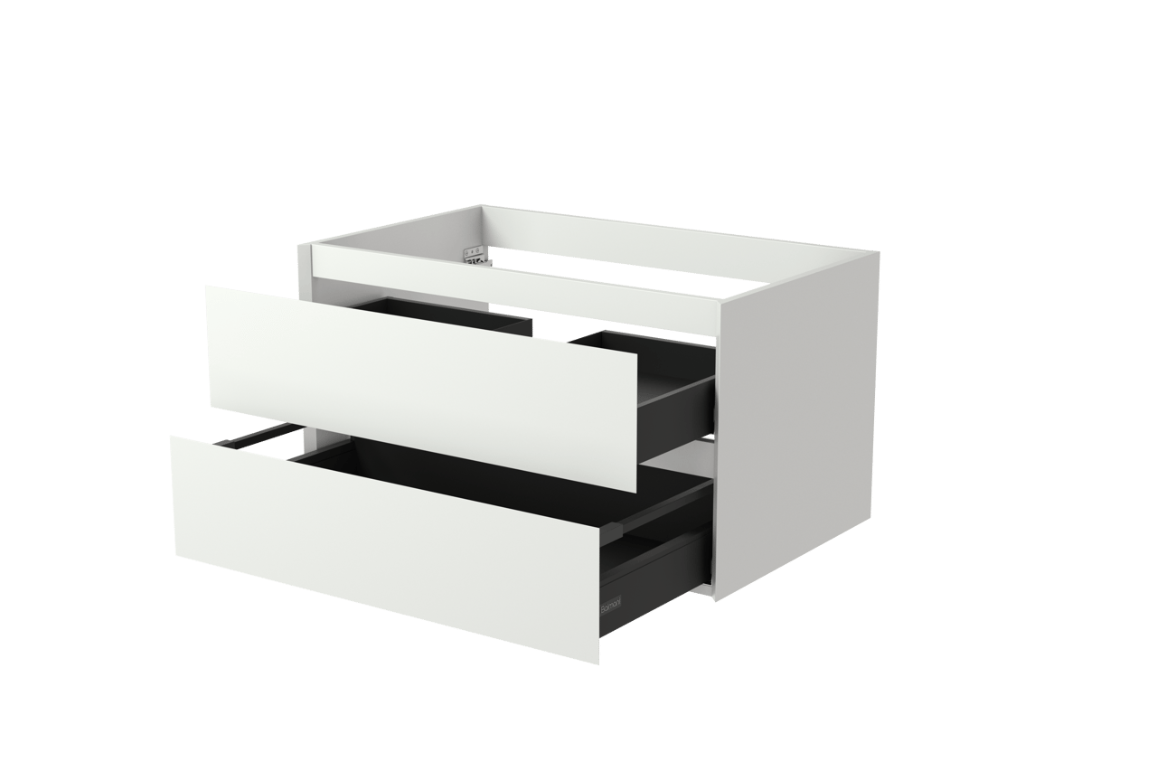 Balmani Mitra meuble sous-vasque suspendu 90 x 55 cm blanc mat 2 tiroirs