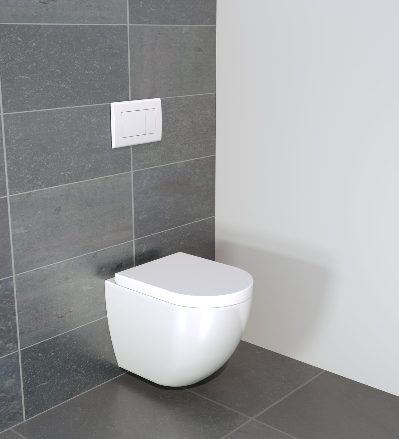 Luca Varess Livello verhoogd hangend toilet hoogglans wit randloos, inclusief isolatieset