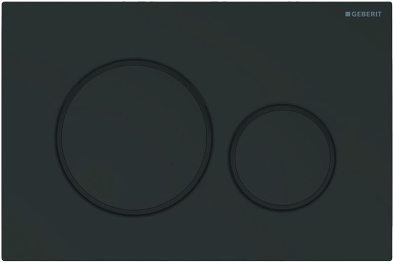 Sigma20 bedieningspaneel Mat Zwart voor UP320 of UP720 inbouwreservoir