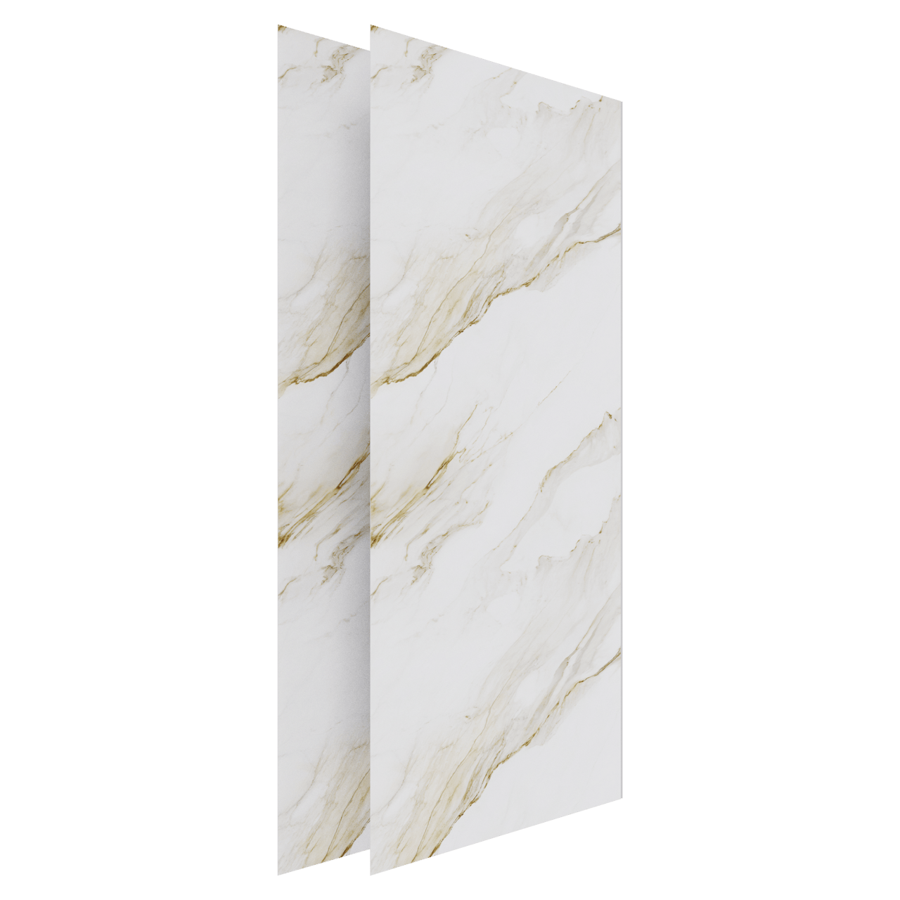 Luca Varess Suite douchewandbekleding set 2 x 120x260 cm, SPC, Marble gold