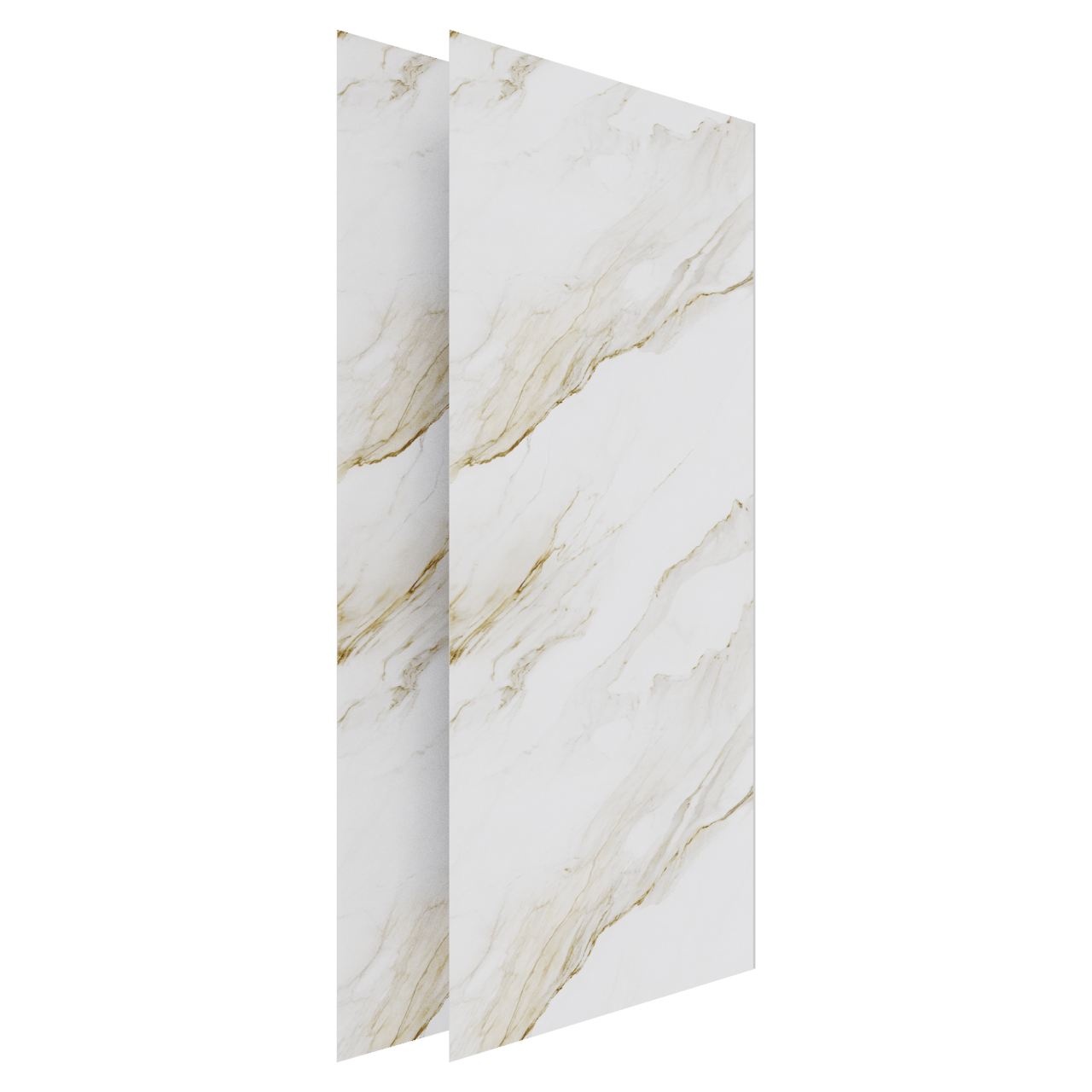 Luca Varess Suite douchewandbekleding set 2 x 120 x 260 cm, SPC, Marble gold